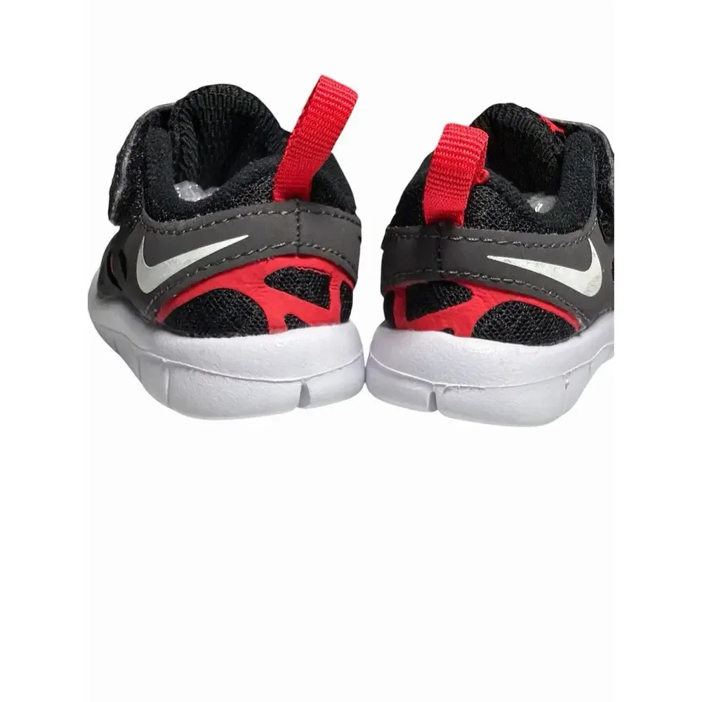 Nike Free Run 2 Size 4C (TDV) Toddler Black Red Athletic Sneakers DA2692-002 New